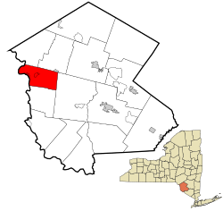 Sullivan County New York incorporated and unincorporated areas Delaware highlighted